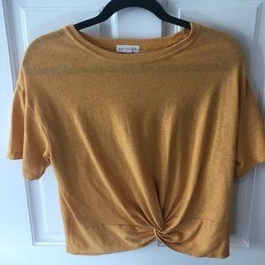 Yellow Cropped Tee